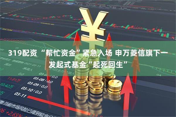 319配资 “帮忙资金”紧急入场 申万菱信旗下一发起式基金“起死回生”