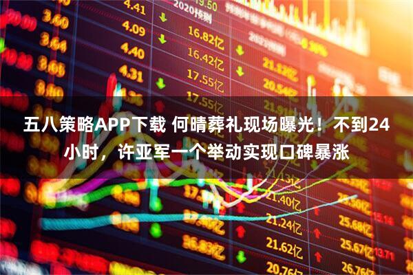 五八策略APP下载 何晴葬礼现场曝光！不到24小时，许亚军一个举动实现口碑暴涨