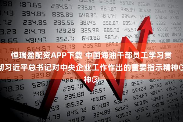 恒瑞盈配资APP下载 中国海油干部员工学习贯彻习近平总书记对中央企业工作作出的重要指示精神③