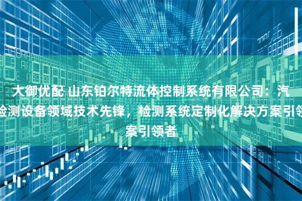 大御优配 山东铂尔特流体控制系统有限公司：汽车检测设备领域技术先锋，检测系统定制化解决方案引领者